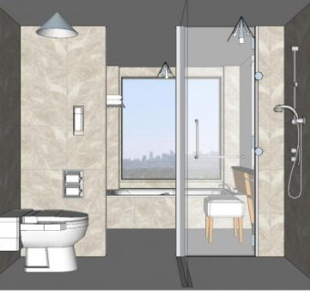 现代简约卫浴家装SU模型下载_sketchup草图大师SKP模型