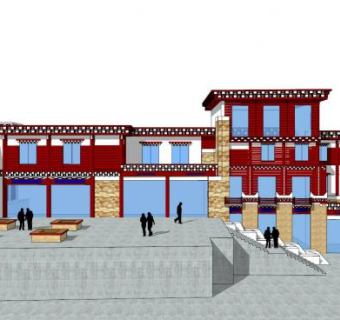 藏族窗子su模型下载_sketchup草图大师SKP模型