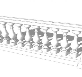 阳台扶手su模型下载_sketchup草图大师SKP模型
