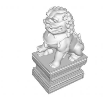 石狮子石柱SU模型下载_sketchup草图大师SKP模型