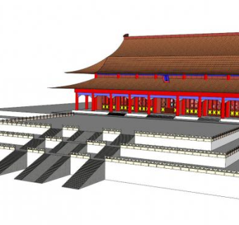 中国古建筑构造su模型下载_sketchup草图大师SKP模型
