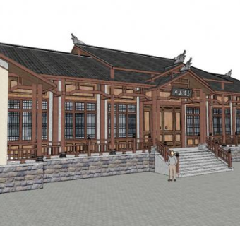 宋代古建筑su模型下载_sketchup草图大师SKP模型