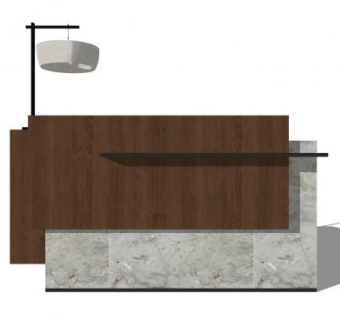 现代中式前台柜台模型下载_sketchup草图大师SKP模型