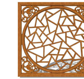 藏式花窗su模型下载_sketchup草图大师SKP模型