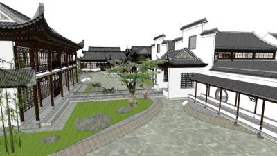 民居古建筑su模型下载_sketchup草图大师SKP模型