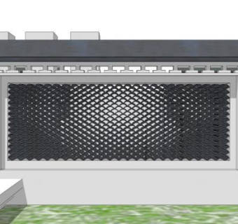 瓦片墙su模型下载_sketchup草图大师SKP模型