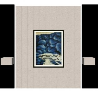 简欧沙发背景墙su模型下载_sketchup草图大师SKP模型