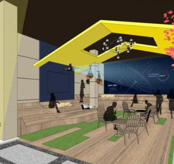 现代科技展馆SU模型下载_sketchup草图大师SKP模型