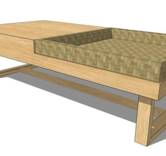 北欧风茶几su模型下载_sketchup草图大师SKP模型