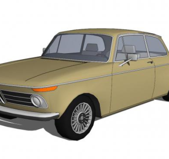 灰色小卡车的老爷车SKP模型_su模型下载 草图大师模型_SKP模型