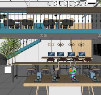 现代手机专卖店sketchup模型下载_sketchup草图大师SKP模型