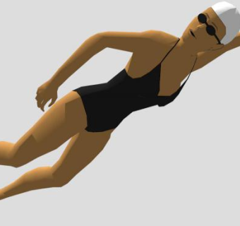 游泳人物su模型下载_sketchup草图大师SKP模型