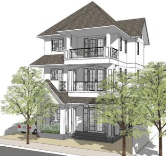 私家别墅SU模型下载_sketchup草图大师SKP模型