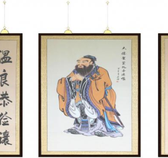 孔子像su模型下载_sketchup草图大师SKP模型