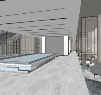 现代营销中心SU模型下载_sketchup草图大师SKP模型