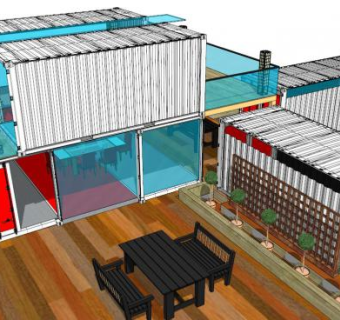 集装箱设计su模型下载_sketchup草图大师SKP模型