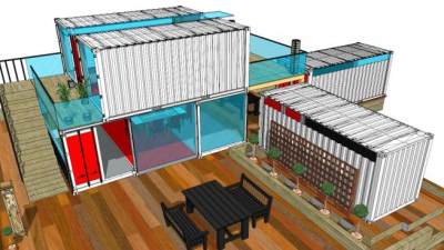 集装箱设计su模型下载_sketchup草图大师SKP模型