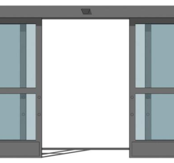 大玻璃门su模型下载_sketchup草图大师SKP模型