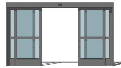 大玻璃门su模型下载_sketchup草图大师SKP模型