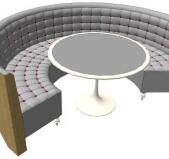 卡座靠背su模型下载_sketchup草图大师SKP模型