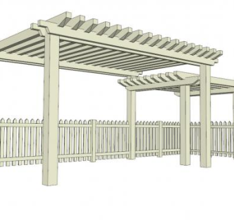 欧式外墙花架SU模型下载_sketchup草图大师SKP模型