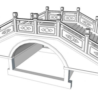 小石拱桥su模型下载_sketchup草图大师SKP模型