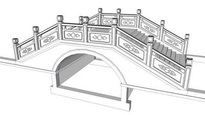 小石拱桥su模型下载_sketchup草图大师SKP模型