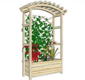 花格栅su模型下载_sketchup草图大师SKP模型