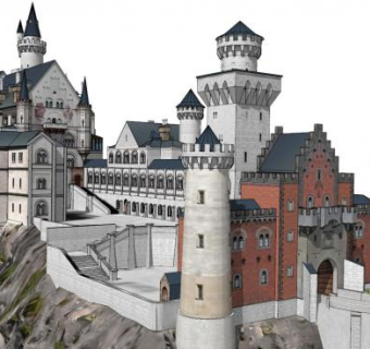 欧式宫殿su模型下载_sketchup草图大师SKP模型