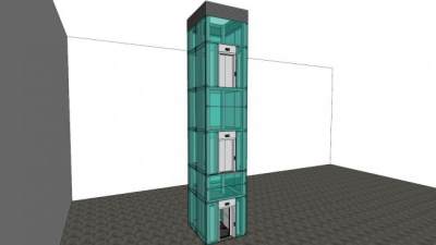 酒店电梯su模型下载_sketchup草图大师SKP模型