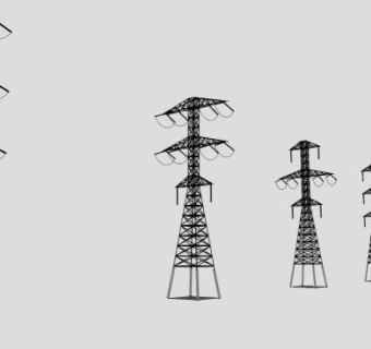 电塔su模型下载_sketchup草图大师SKP模型