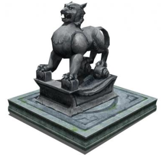 白虎雕塑su模型下载_sketchup草图大师SKP模型