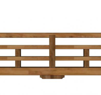 现代木栏杆su模型下载_sketchup草图大师SKP模型