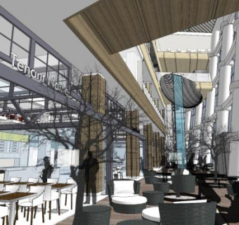 现代商场大楼SU模型下载_sketchup草图大师SKP模型