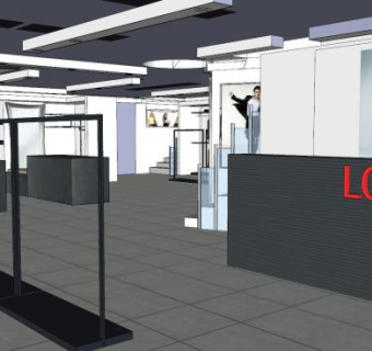 NH时尚装服装店SU模型下载_sketchup草图大师SKP模型