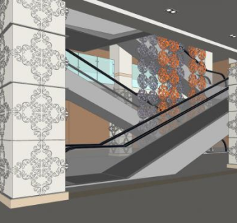 现代百货商场SU模型下载_sketchup草图大师SKP模型