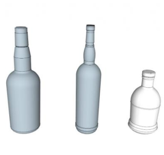 各种酒瓶su模型下载_sketchup草图大师SKP模型