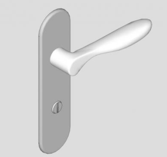 公共卫生间隔断把手SU模型下载_sketchup草图大师SKP模型