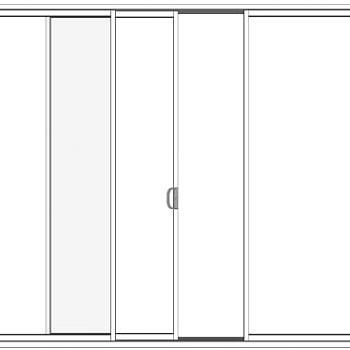 推拉窗户su模型下载_sketchup草图大师SKP模型