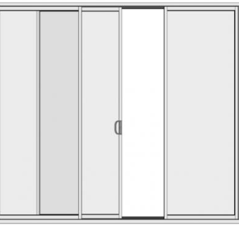 推拉窗户su模型下载_sketchup草图大师SKP模型