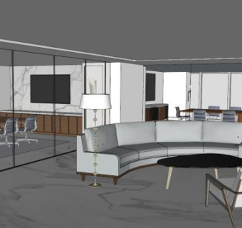 办公楼大厅su模型下载_sketchup草图大师SKP模型