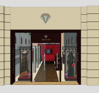 纳瓦尔艺术服装店SU模型下载_sketchup草图大师SKP模型