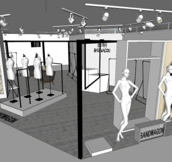 现代女装店SU模型下载_sketchup草图大师SKP模型