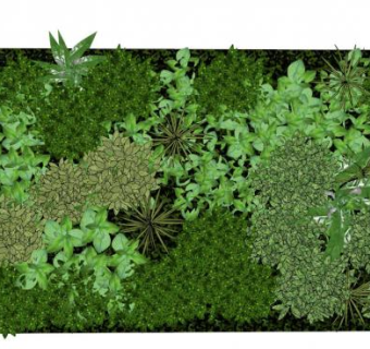 立体绿化su模型下载_sketchup草图大师SKP模型