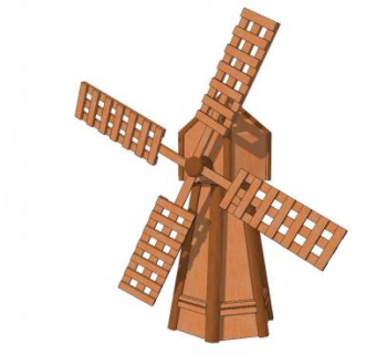 小风车su模型下载_sketchup草图大师SKP模型