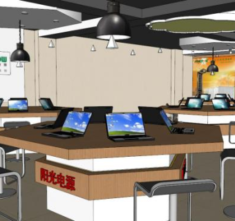 展厅灯具su模型下载_sketchup草图大师SKP模型