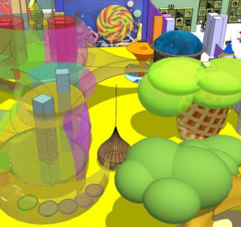 室内游乐场su模型下载_sketchup草图大师SKP模型