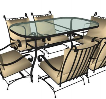 办公休闲桌椅su模型下载_sketchup草图大师SKP模型