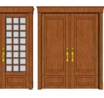 别墅木门su模型下载_sketchup草图大师SKP模型