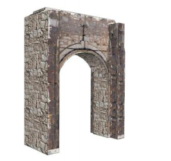 石砌拱门su模型下载_sketchup草图大师SKP模型